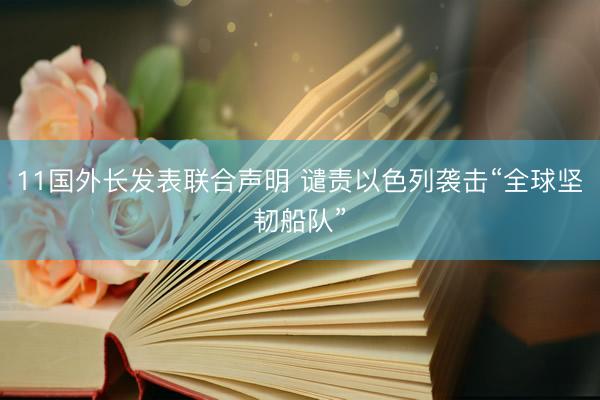 11国外长发表联合声明 谴责以色列袭击“全球坚韧船队”