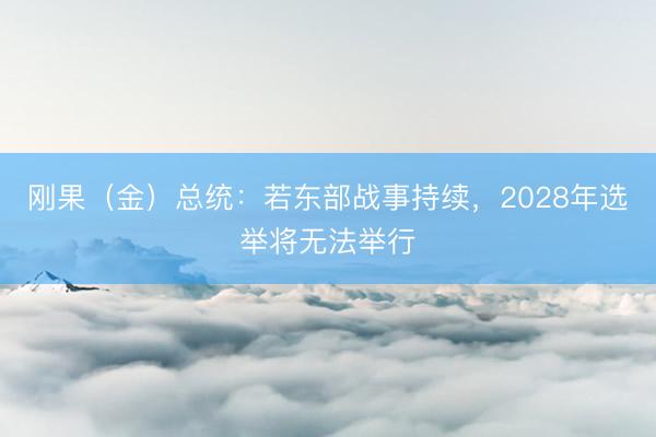 刚果（金）总统：若东部战事持续，2028年选举将无法举行