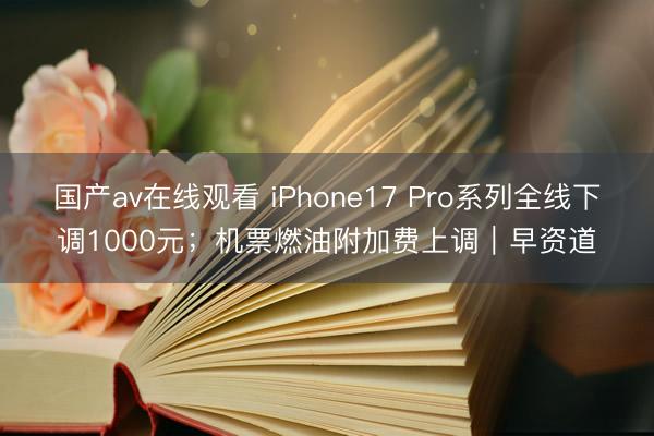 国产av在线观看 iPhone17 Pro系列全线下调1000元；机票燃油附加费上调｜早资道