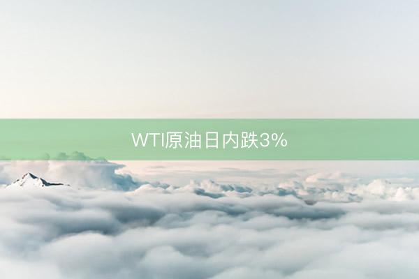 WTI原油日内跌3%