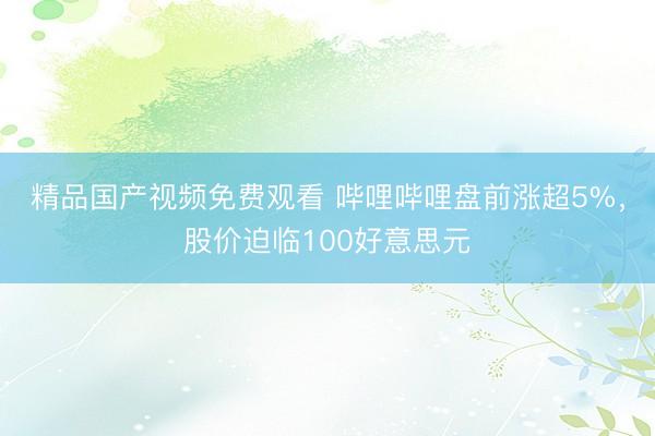 精品国产视频免费观看 哔哩哔哩盘前涨超5%，股价迫临100好意思元