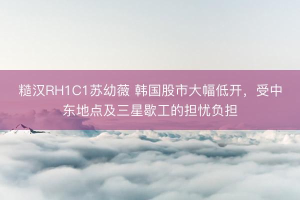 糙汉RH1C1苏幼薇 韩国股市大幅低开，受中东地点及三星歇工的担忧负担