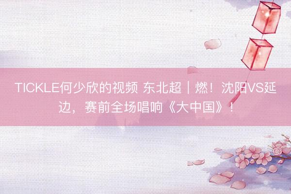 TICKLE何少欣的视频 东北超｜燃！沈阳VS延边，赛前全场唱响《大中国》！