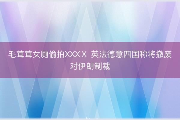 毛茸茸女厕偷拍XXXⅩ 英法德意四国称将撤废对伊朗制裁