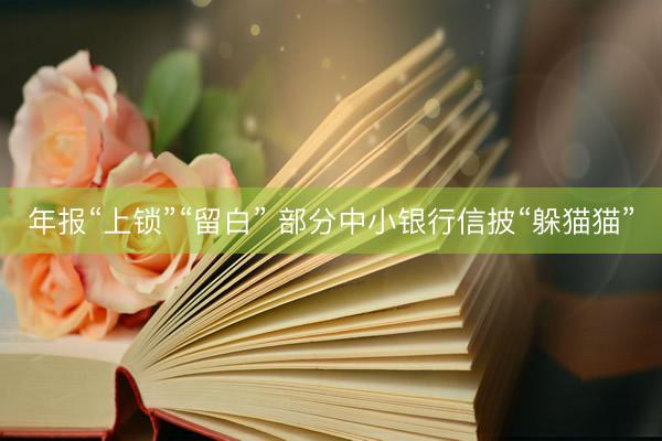 年报“上锁”“留白” 部分中小银行信披“躲猫猫”